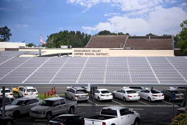 Parking lot solar canopies